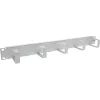 InLine 19 inch Cable management panel, 5 small brackets, RAL7035, grey
