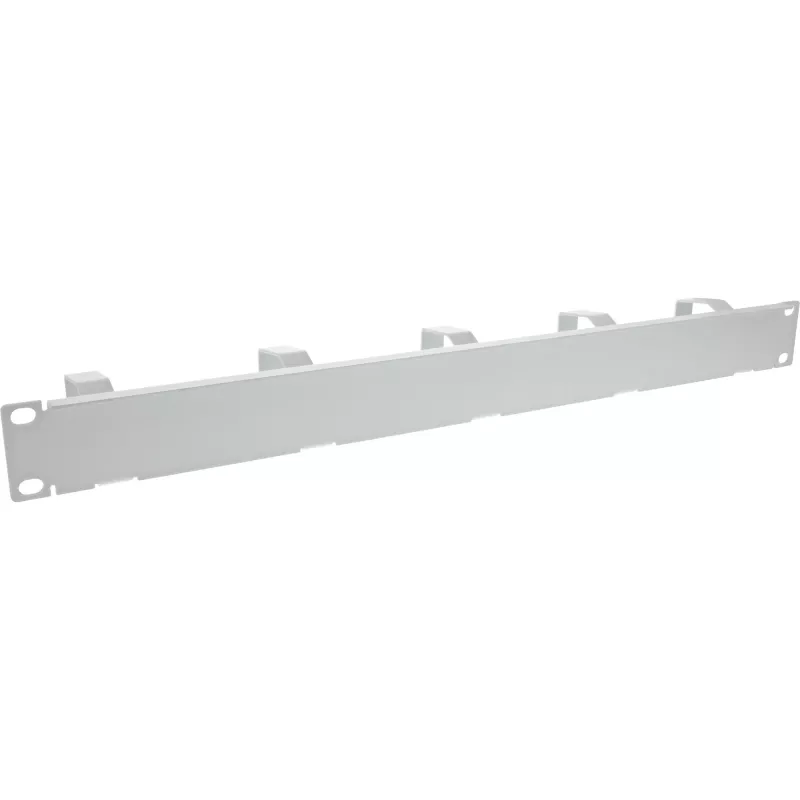 InLine 19 inch Cable management panel, 5 small brackets, RAL7035, grey