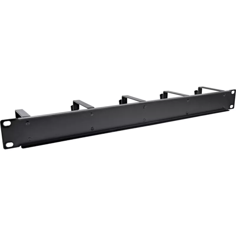 InLine 19 inch 1U Cable Management Panel with 5 Large Brackets, Black RAL9005