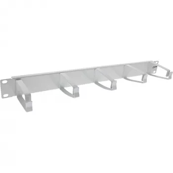 InLine 19 inch 1U Cable Management Panel, 5 Large Brackets, Grey RAL 7035