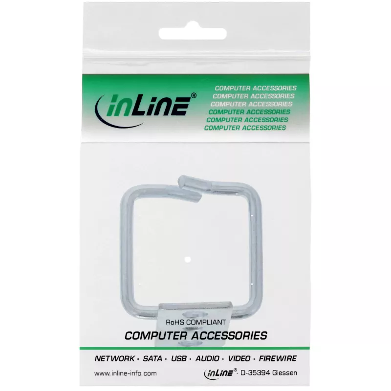 InLine Cable bracket, metal, galvanised, 40x40mm
