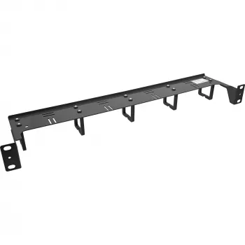 InLine 19 inch Cable Management Panel, 1U, 5 Plastic Brackets, Horizontal, Black