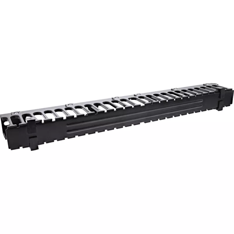 InLine 19 inch 1U Cable management panel, RAL 9005 black