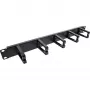 Cable management panel InLine 19110O 19 inch black metal 5 brackets