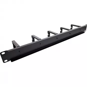 Cable management panel InLine 19110O 19 inch black metal 5 brackets