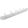 InLine 19 inch Cable management panel, 5 small brackets, RAL7035, grey