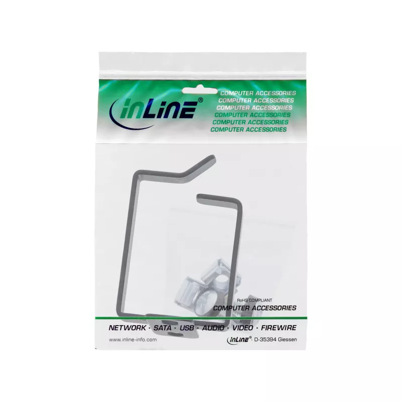 Cable bracket InLine 19110Q metal 40x50mm black