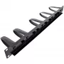 InLine 19 inch cable management panel, 9 plastic brackets removable, RAL9005 black