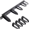 InLine 19 inch cable management panel, 9 plastic brackets removable, RAL9005 black