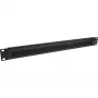 InLine 19 inch Cable entry plate with brush, 1U, RAL 9005 black