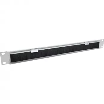 Brush panel InLine 19111E 19 inch Cable entry plate with brush RAL 7035 grey