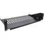 Rack shelf InLine 19 inch 250mm 20kg 2U RAL 9005 black