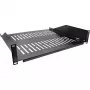 Rack shelf InLine 19 inch 400mm 20kg 2U RAL 9005 black