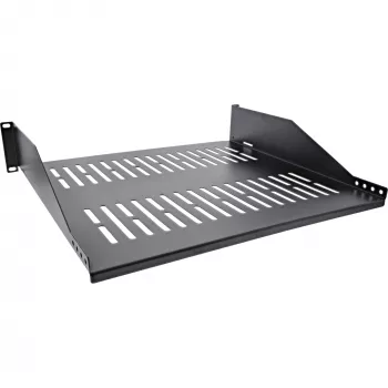 Rack shelf InLine 19 inch 400mm 20kg 2U RAL 9005 black
