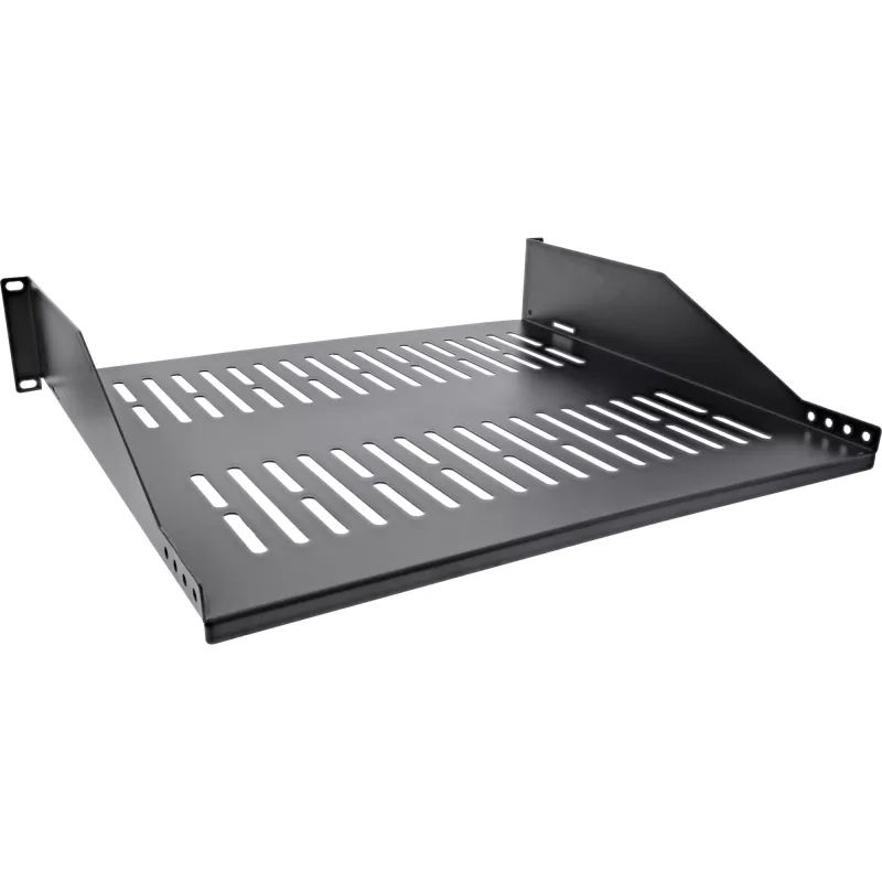 Rack shelf InLine 19 inch 400mm 20kg 2U RAL 9005 black