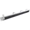 InLine 19 inch cable entry plates with brush insert and 4 brackets, 1U, RAL 7035