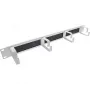 InLine 19 inch cable entry plates with brush insert and 4 brackets, 1U, RAL 7035