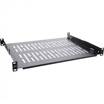 InLine 19 inch shelf, 350mm, 50kg, 1U, RAL 9005 black