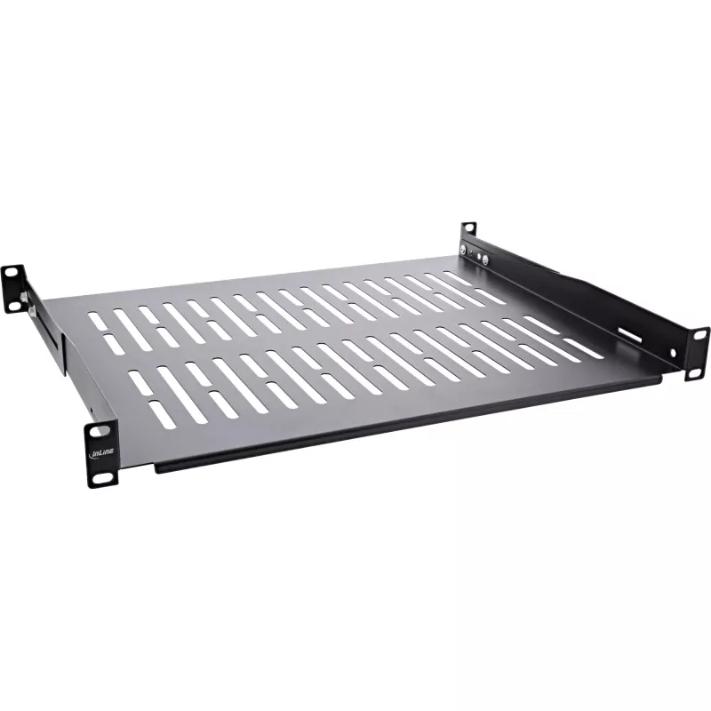 InLine 19 inch shelf, 350mm, 50kg, 1U, RAL 9005 black