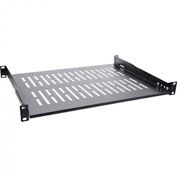 InLine 19 inch shelf, 350mm, 50kg, 1U, RAL 9005 black