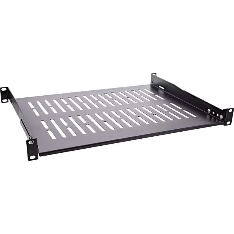 InLine 19 inch shelf, 350mm, 50kg, 1U, RAL 9005 black
