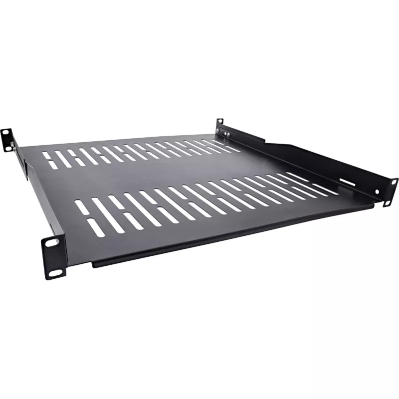 InLine 19 inch shelf, 450mm, 50kg, 1U, RAL 9005 black