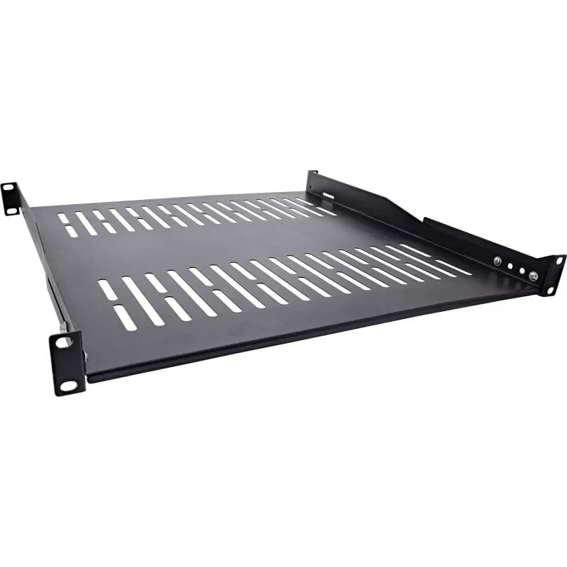 InLine 19 inch shelf, 450mm, 50kg, 1U, RAL 9005 black