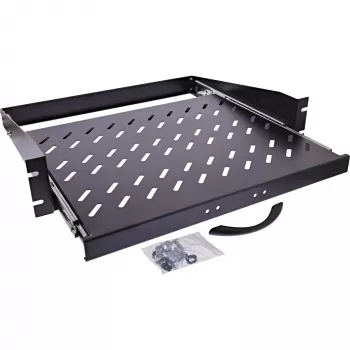 Adjustable shelf InLine 19114I Black Steel 350 mm depth