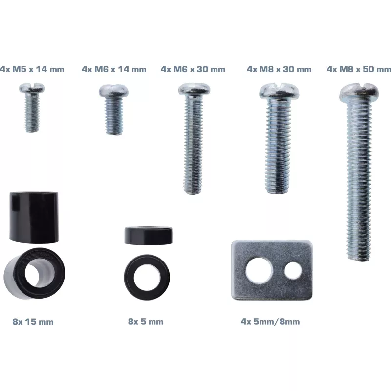 Mounting kit InLine 23100A 40 pieces Zinc for TV wall mount