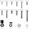 InLine Screw set 68 pieces for TV wall mount, Mounting kit, Wall, Zinc, 68 pc(s), 100 mm, 150 mm