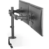 InLine Desktop bracket, for 2x TFT/LCD/LED up to 68cm (27 inch) max. 2x8 kg