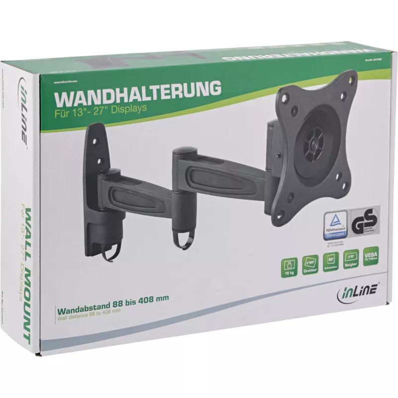 InLine Wall mount 23105D for monitors up to 69cm 27 inch