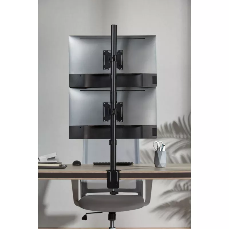 InLine Desk Bracket for 2x TV/LED/TFT Display up to 81cm 32 inch max. 9kg