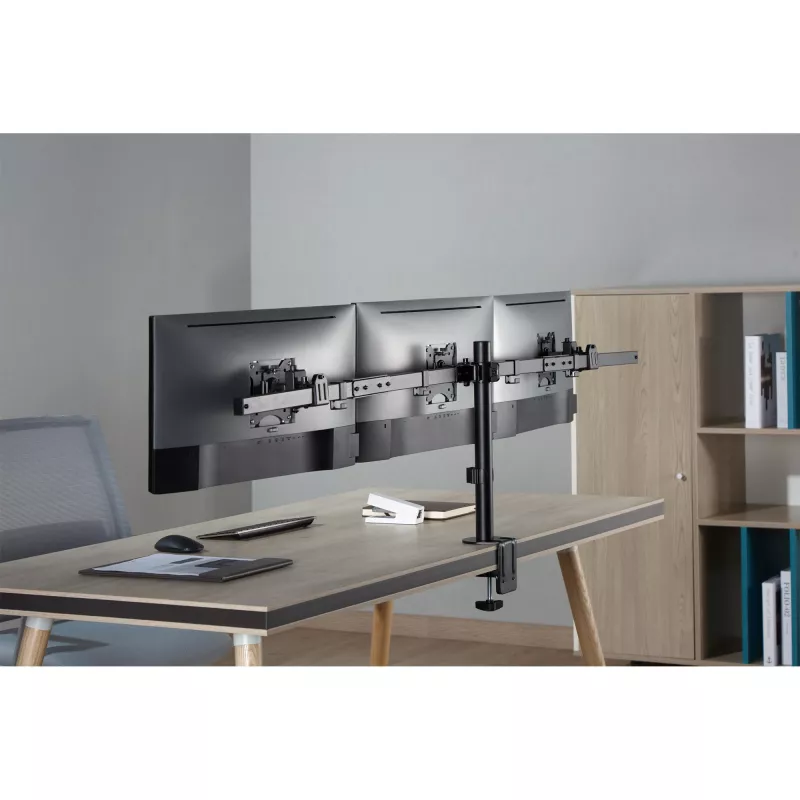 InLine Desk Bracket for 3x TV / LED / TFT Display up to 81cm 32 inch max. 7kg