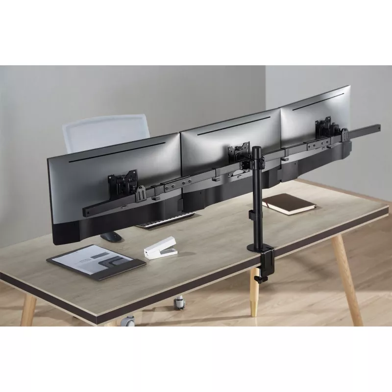 InLine Desk Bracket for 3x TV / LED / TFT Display up to 81cm 32 inch max. 7kg