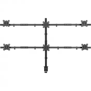 InLine Desk Bracket for 6x TV / LED / TFT Display up to 81cm 32 inch max. 7kg black
