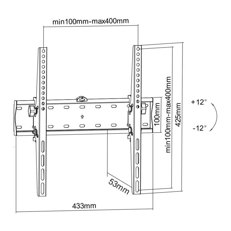 Wall mount InLine Basic 23113A for flat screen TV 32-55 inch