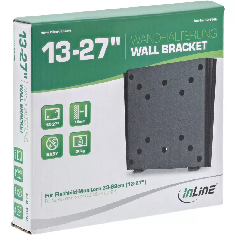 InLine Wall Bracket for TFT 33-69cm 13-27 inch max. 30kg