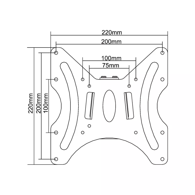 InLine Wall Bracket for TFT 58-107cm 23 - 42 inch max. 30kg