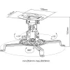 InLine Basic projector ceiling mount, 15cm, max. 13.5kg