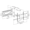 InLine XL-Arm Full-Motion TV Wall Mount, for 43 inch-80 inch Flat Panel TVs, max. 50kg