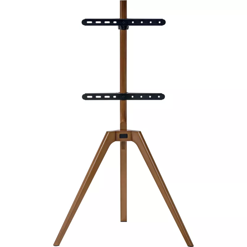 InLine woodstand TV Floor Stand Tripod for 45-65 inch Displays, Walnut, Max 40 kg, VESA 200x200 to 600x400, Height Adjustable, Cable Management