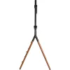INLINE Woodstand Studio TV Stand for 49-70 inch Displays, Walnut Wood & Metal Frame, 40kg Capacity, VESA up to 600x400, Cable Management, Floor Stand