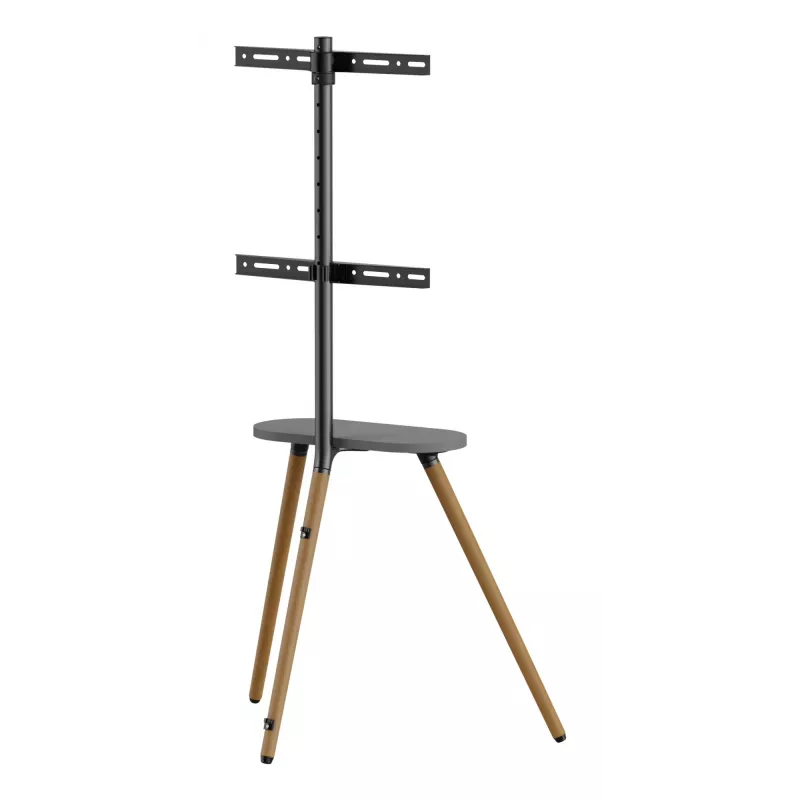 TV stand InLine 23133W for 43–65 inch screens with shelf, freestanding support