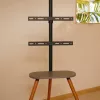 TV stand InLine 23133W for 43–65 inch screens with shelf, freestanding support