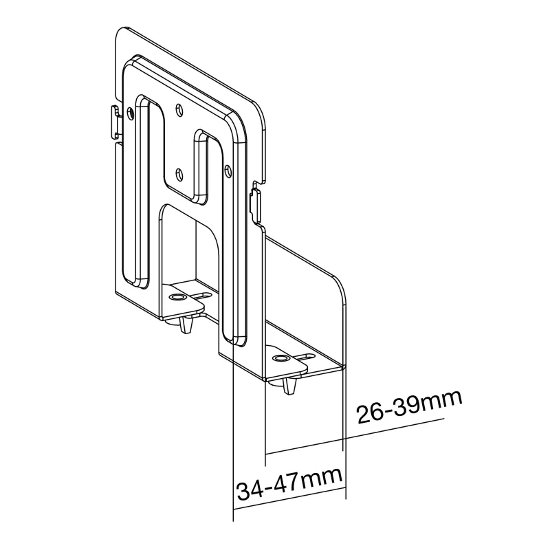 Passive Holder InLine 23152B for Media Streaming Box 26-39mm
