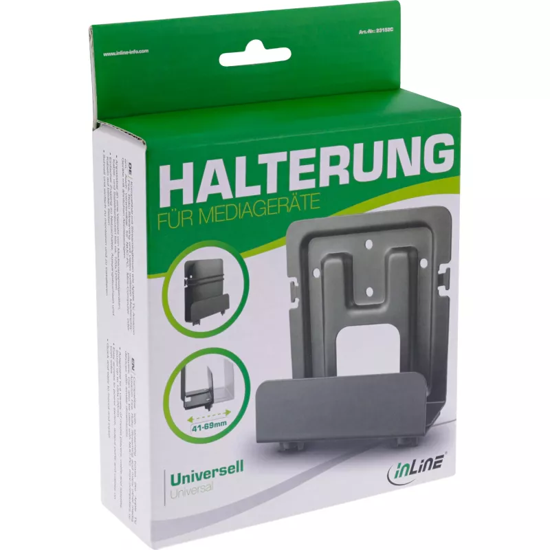 Passive Holder InLine 23152C for Media Streaming Box 41-69mm