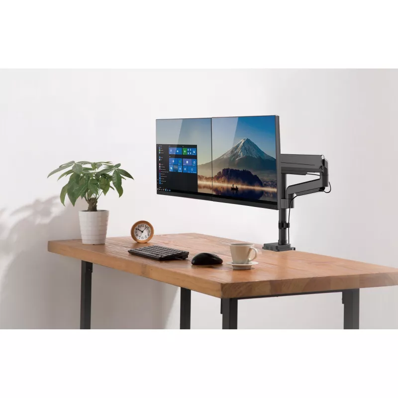 InLine table mount with lift, for two monitors up to 82cm (32 inch), 9kg