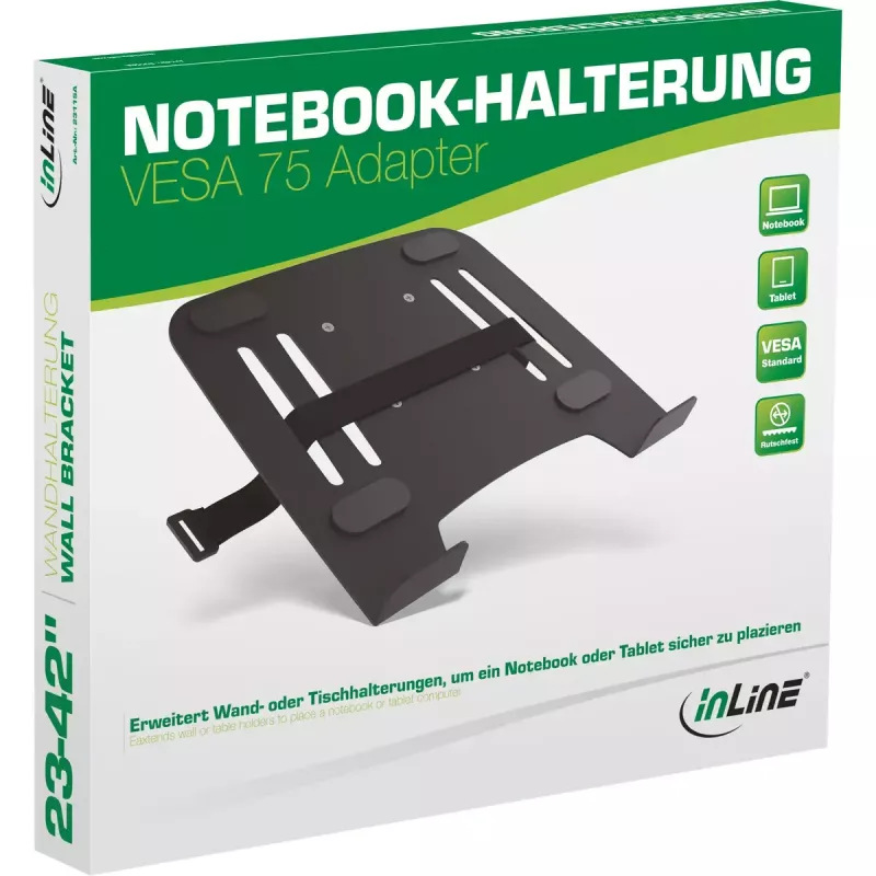 InLine Notebook Mount / Holder with VESA 75 Adapter