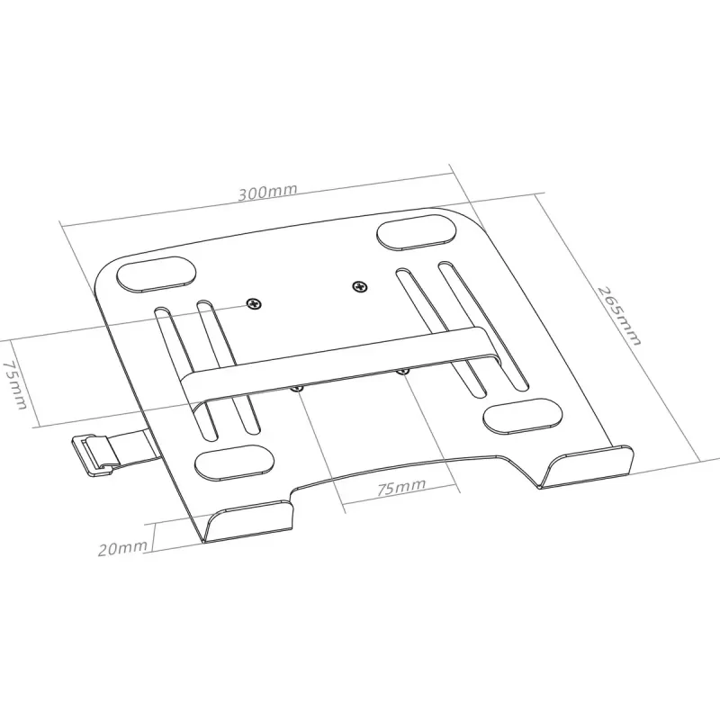 InLine Notebook Mount / Holder with VESA 75 Adapter